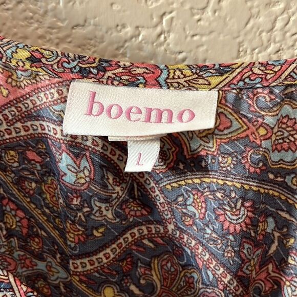 NWT Anthropologie Boemo Paisley Tiered Flutter Sleeve Midi Dress Large - Picture 8 of 11